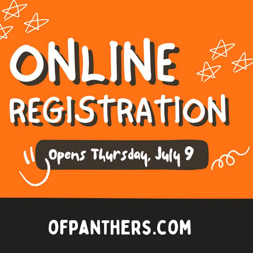 Online Registration July 9th - August 7th