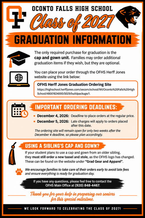 Graduation Cap & Gown Orders