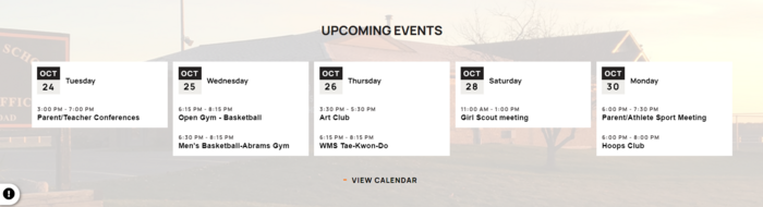 Events Section